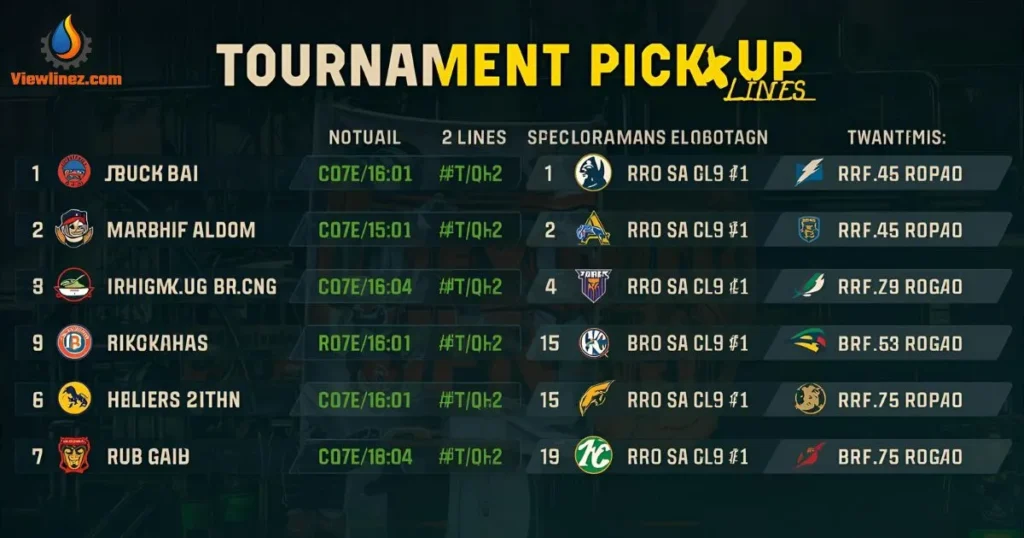 Tournament Pick Up Lines
